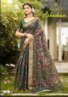 Aakashan By Kashvi Black Linen With Gold Zari Saree Wholesalers In Surat
